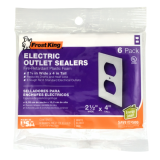 Frost King Electric Outlet Sealers, 6-Pack