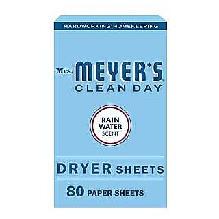 Mrs. Meyers Clean Day Dryer Sheets, 80 count, Rain Water