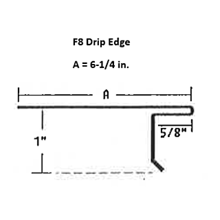F8 Black Aluminum Roof Drip Edge, 10 ft.