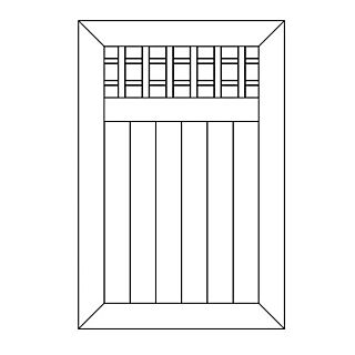 Illusions Vinyl Fence White Gate with Old English Lattice Top, 6 ft. x 4 ft.