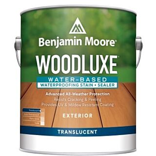 Benjamin Moore Woodluxe™ Water-Based Exterior Waterproofing Stain & Sealer Translucent, Bleached Gray, Gallon