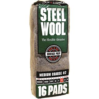 Homax 106605-06 Steel Wool Pad, #2 Grit, Medium, Gray