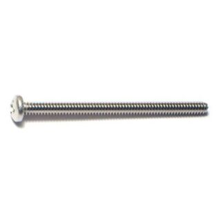 MIDWEST #6-32 x 2 in. 18-8 Stainless Steel Coarse Thread Phillips Pan Head Machine Screws, 75 Count
