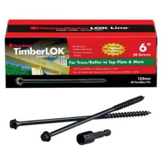 FastenMaster TimberLOK® 6 in. Structual Wood Screw, 50 Count