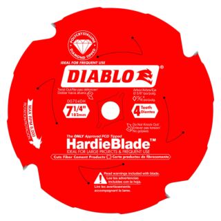 Diablo 7-1/4 in. x 4 Tooth (PCD) Fiber Cement HardieBlade