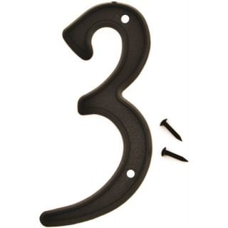 HY-KO PN-29/3 House Number, Character 3, 4 in H Character, Black Character