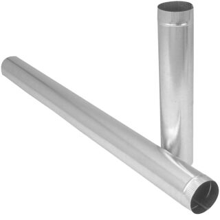 Imperial GV0380 Duct Pipe, 6 in Dia, Round Duct, Galvanized