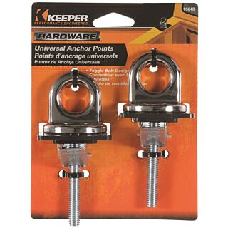 KEEPER 05648 Premium, Universal Anchor Point, Steel, Chrome
