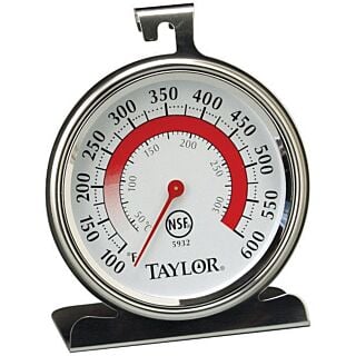 Taylor Oven Thermometer, 100 to 600 deg F, Analog Display