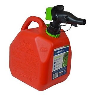 Scepter Gas Can, 7.6 L (2.01 gallons)  Capacity, HDPE, Red