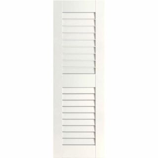 Southern Shutter, Clear Primed Western Red Cedar Louvered Shutter, 18 in x 43 in. (1 shutter only)