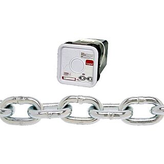 Campbell 014-3526 Proof Coil Chain, 1900 lb Working Load Limit, 5/16 in, Steel, Zinc