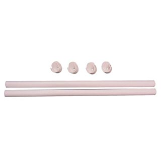 Easy Track Closet Organization 24 in. Wardrobe Rods & Ends, White, 2 Pack