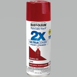 Rust-Oleum® Painter’s Touch® 2X Ultra Cover, Gloss Colonial Red, Spray Paint, 12 oz.