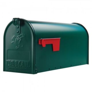 Gibraltar Standard Post Mount Steel Mailbox Green