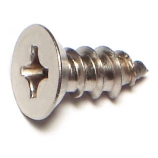 MIDWEST #14 x ¾ in. 18-8 Stainless Steel Phillips Flat Head Sheet Metal Screws, 29 Count