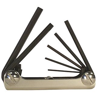 Eklind Fold-Up, Medium Metric Hex Key Set, Steel,  7-Piece