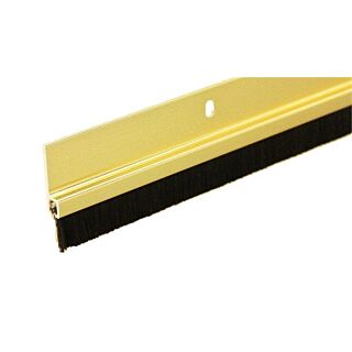 Randall Aluminum Door Sweep with Brush for up to 1 in. Gap, 4 ft., Gold