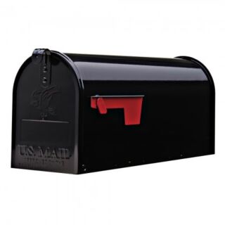 Gibraltar Standard Post Mount Steel Mailbox Black