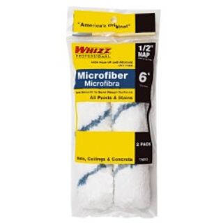 Whizz® 6 in. x 1/2 in. Nap, Microfiber Mini Blue Stripe Roller Cover, 2 Pack