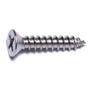 MIDWEST #6 x ¾ in. 18-8 Stainless Steel Phillips Flat Head Sheet Metal Screws, 120 Count