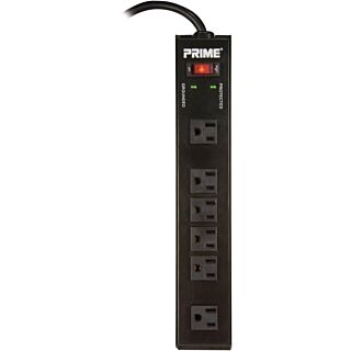 PowerZone OR802135 Surge Protector Power Strip, 125 V, 15 A, 6-Outlet, 1150 J Energy, Black