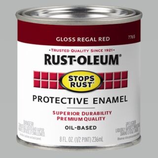 Rust-Oleum® Stops Rust®, Gloss Protective Enamel, Regal Red, Oil-Based, Half Pint