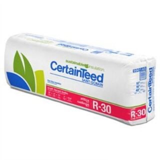 CertainTeed Sustainable Insulation - Unfaced Fiberglass, R-30, 10 in. x 16 in. x 48 in. (58.67 sq. ft / bag)