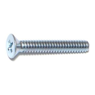 MIDWEST #10-24 x 1¼ in. Zinc Plated Steel Coarse Thread Phillips Flat Head Machine Screws, 80 Count