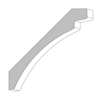 (M1) 1-1/16 in. x 7-1/4 in. x 16 ft. Contemporary Crown Moulding, Primed Finger-Jointed Poplar