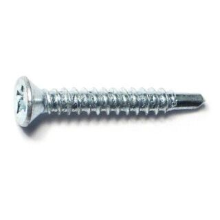 MIDWEST #6-20 x 1 in. Zinc Plated Steel Phillips Flat Head Self-Drilling Screws, 85 Count