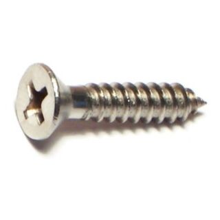 MIDWEST #8 x ¾ in. 18-8 Stainless Steel Phillips Flat Head Sheet Metal Screws, 85 Count