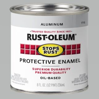 Rust-Oleum® Stops Rust®, Gloss Protective Enamel, Aluminum, Oil-Based, Half Pint