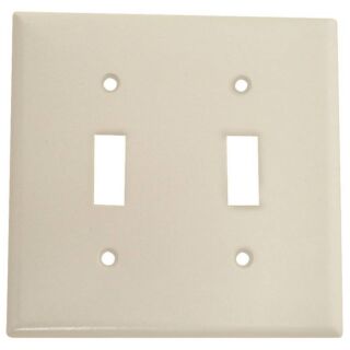 Eaton Wiring Devices 2139W-BOX Standard-Size Wallplate, 2-Gang, Thermoset, White
