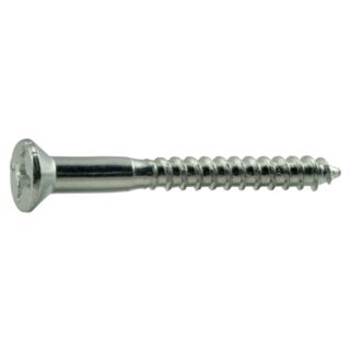 MIDWEST #12 x 2 in. Zinc Plated Steel Phillips Flat Head Wood Screws, 35 Count