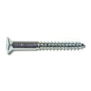 MIDWEST #8 x 1½ in. Zinc Plated Steel Phillips Flat Head Wood Screws, 75 Count