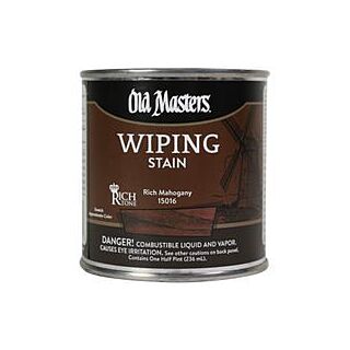 Old Masters Wiping Stain, Rich Mahogany, 1/2 Pint