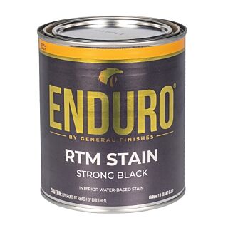 General Finishes®, Water-Based ENDURO® RTM Stain, Strong Black, Quart