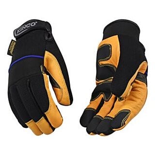 Kincopro™ Lined Premium Grain Goatskin & Synthetic Hybrid with Pull-Strap, Men's Large