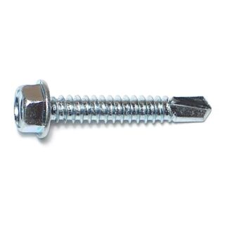 MIDWEST #14-14 x 1½ in. Zinc Plated Steel Hex Washer Head Self-Drilling Screws, 20 Count