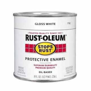 Rustoleum Stops Rust Gloss White Enamel 1/2 Pint