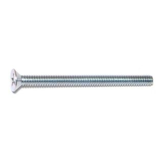 MIDWEST #10-24 x 2-1/2 in Zinc Plated Steel Coarse Thread Phillips Flat Head Machine Screws, 35 Count