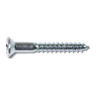 MIDWEST #10 x 1-1/2 in. Zinc Plated Steel Phillips Flat Head Wood Screws, 65 Count