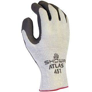 SHOWA 451-M Gloves, Unisex, M, Gauntlet Cuff, Cotton/Polyester Glove, Gray