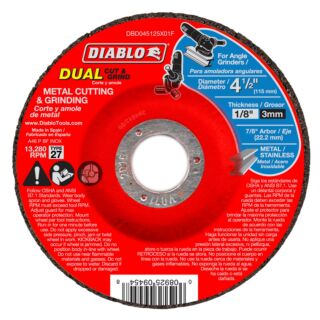 Diablo 4-1/2 Metal Dual Cut & Grind Disc - Type 27