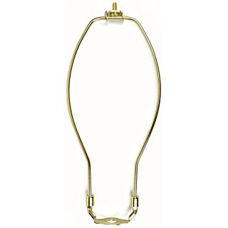 Jandorf 60122 Lamp Harp, 10 in L, Polished Brass Fixture