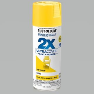 Rust-Oleum® Painter’s Touch® 2X Ultra Cover, Gloss Sun Yellow, Spray Paint, 12 oz.
