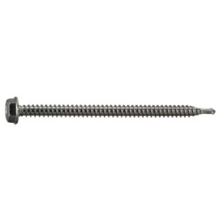 MIDWEST #10-14 x 3 in. 410 Stainless Steel Hex Washer Head Self-Drilling Screws, 15 Count