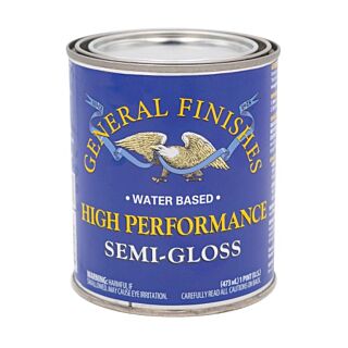 General Finishes®, Water-Based High Performance Polyurethane, Semi-Gloss, Pint