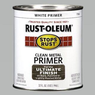 Rust-Oleum® Stops Rust®, Clean Metal Primer, White, Oil-Based, Quart